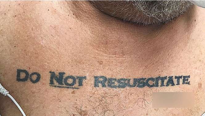 Un tatouage pour ne pas être réanimé